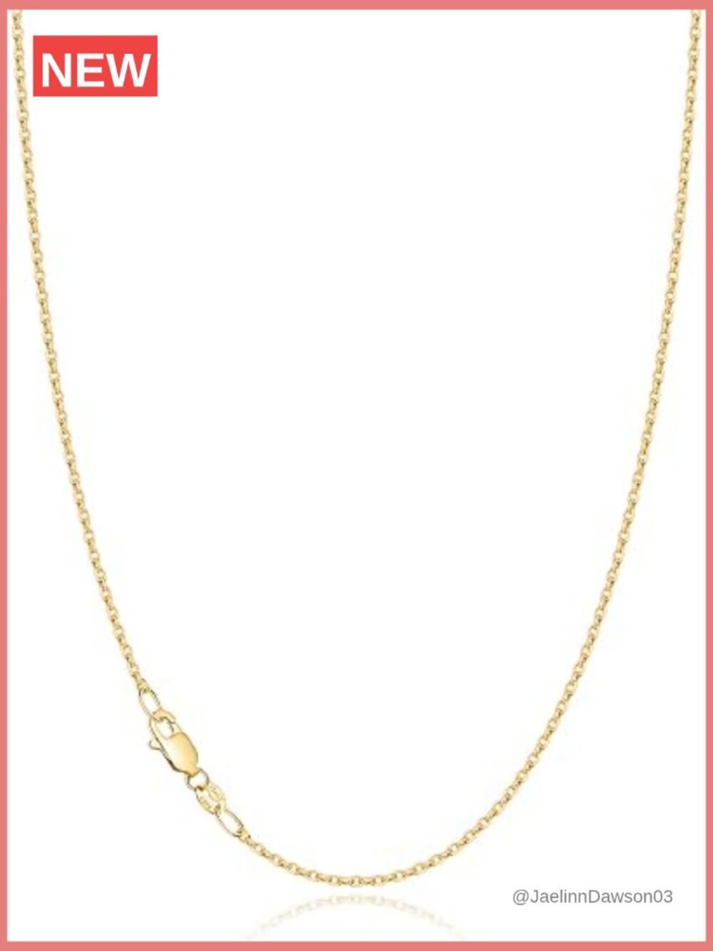 18k Gold Plated Sterling Silver Cable Chain Necklace 1.2mm Thin Dainty